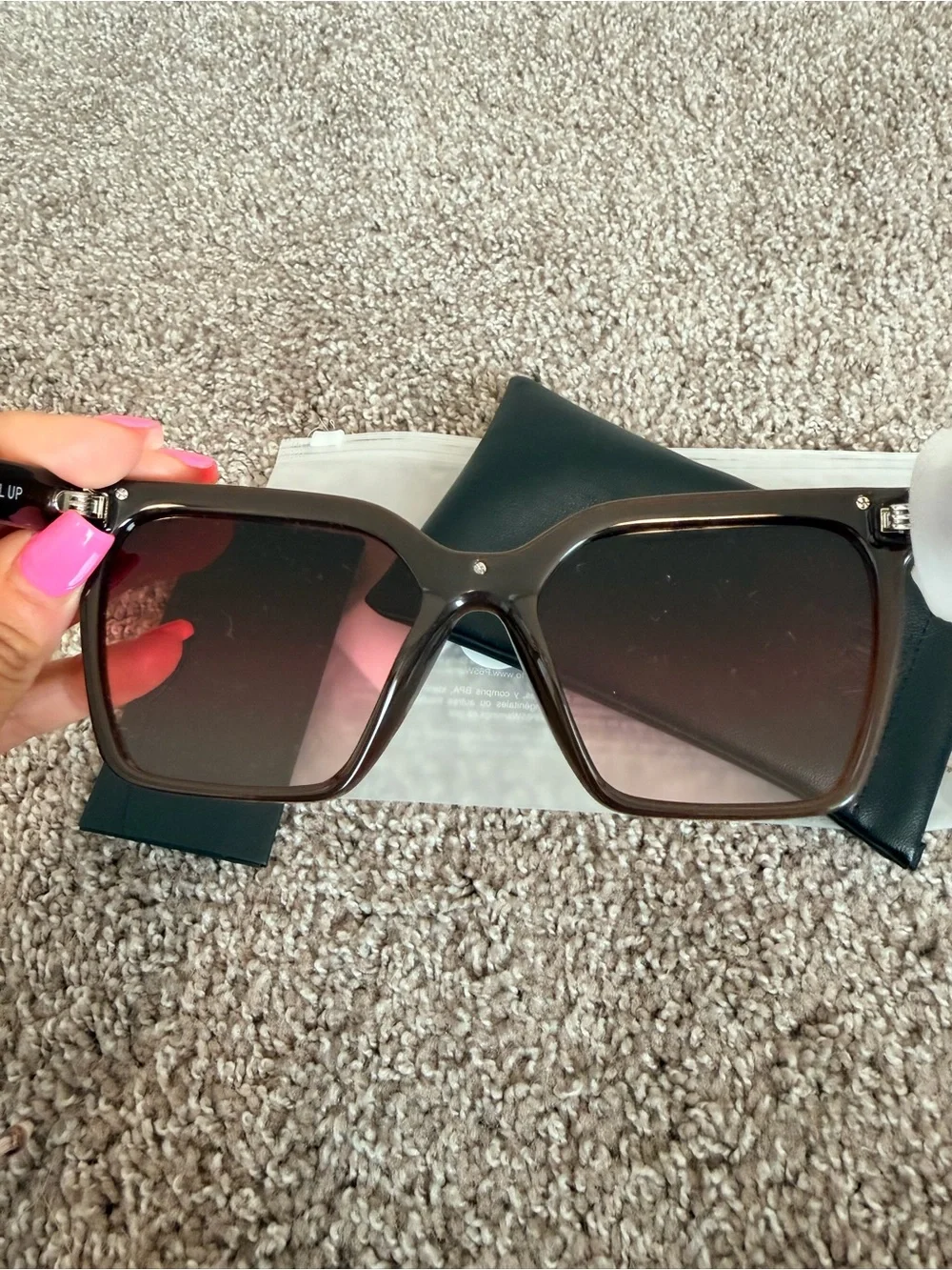 NIB Quay Level up remixed oversized square sunglasses unisex 51mm